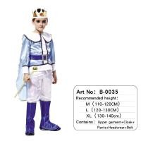 ราคา เด็กหญิงเด็กชายเจ้าชายพระราชาลายมงกุฎเสื้อคลุม King เครื่องแต่งกายวันฮาโลวีนสำหรับเด็กใส่ไปงานปาร์ตี้คอสเพลย์ S L ไม่มีคทา (19651475258)