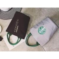 ราคา กระเป๋าผ้าสตาบัค Starbuck พิมพ์ตัวอักษรสีทอง (1080120744)