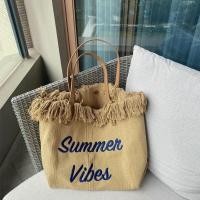 ราคา กระเป๋าสานพู่ ๆ กระเป๋าผ้าแคนวาส Canvas ถุงย่าม กระเป๋าผ้า Tote Bag กระเป๋าทรงสี่เหลี่ยมผืนผ้า กระเป๋าสะพายไหล่เดียว กระเป๋าสะพาย chic สไตล์เกาหลี (20110164816)