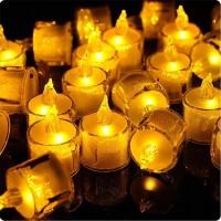 ราคา เทียนไฟ LED ไร้เปลวไฟ24ชิ้น เทียนคริสตัลใสโคมไฟกลางคืนอิเล็กทรอนิกส์ (21170983579)