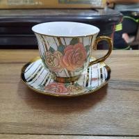 ราคา ถ้วยกาแฟ แก้วกาแฟแก้วน้ำชาถ้วยน้ำชาเซรามิค แก้วกาแฟ ลายดอกไม้พร้อมจานรอง พร้อมส่ง (9686849028)