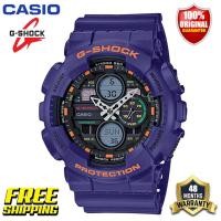 ราคา G Shock GA140 นาฬิกาข้อมือผู้ชายแบบสปอร์ตแสดงเวลาแบบคู่ 200 เมตรกันน้ำกันกระแทกและกันน้ำแสดงเวลาโลก LED นาฬิกาข้อมืออัตโนมัติ GA 140 6AER (4713894590)