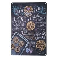 ราคา ป้ายสังกะสีวินเทจ วิธีทำ Chocolate Chip Cookies ขนาด 20x30 ซม (7572879351)