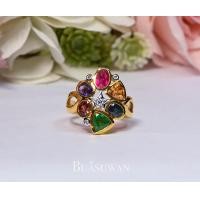 ราคา แหวน พลอยแฟนซี และเพชร เบลเยียม ตัวเรือนทองคำแท้ 18K สไตล์ โมเดิร์น เน้นความทันสมัย เน้นพลอยให้โดดเด่น พร้อมใบรับประกันจากทางร้นา (11897240023)