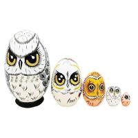 ราคา KIRIN ตุ๊กตาหิมะรูปไข่ผู้หญิงญี่ปุ่นตุ๊กตาแม่ลูกดกของเล่นไม้ซ้อนนกฮูกสำหรับเด็กผู้หญิงตุ๊กตารัสเซีย5ชิ้น เซ็ตตุ๊กตาของขวัญคริสต์มาสทำรังนกฮูก (21100744081)