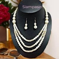 ราคา Siamoutfit สร้อยมุก สร้อยคอมุก เครื่องประดับมุก เครื่องประดับชุดไทย สร้อยมุกต่างหู สร้อยมุกชุดไทย สร้อยคอไข่มุก สร้อยไข่มุก pearl necklace (20052624234)