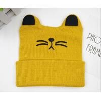 ราคา หมวกไหมพรมเด็ก พิมพ์ลายหน้าน้องแมว หมวกมีหู น่ารัก (4410404778)