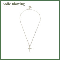 ราคา Aolie แฟชั่นสร้อยคอไม้กางเขนคริสเตียนจี้โซ่ยาวสีทองสีเงิน (20220587235)