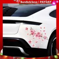 ราคา สติกเกอร์ติดรถยนต์ไวนิลลายดอกซากุระบานฝาครอบกันรอยขีดข่วนสติกเกอร์กันชนดอกไม้สีชมพูเหมาะสำหรับรถยนต์รถจักรยานยนต์และของตกแต่งบ้าน (21170523163)