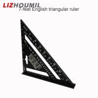 ราคา LIZHOUMIL Angle Ruler 7inch 12inch Metric Aluminum Alloy Triangular Measuring Ruler Woodwork Speed Square Triangular Angle Protractor (20748538759)