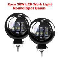 ราคา ไฟตัดหมอก12V สำหรับมอเตอร์ไซค์ไฟ Led สปอร์ตไลท์ทรงกลม30W สำหรับรถยนต์ SUV รถยนต์รถบรรทุก4X4 (12184442805)