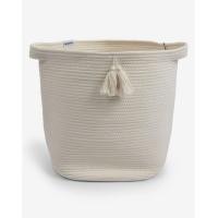 ราคา Minene Cotton Rope Storage Basket ตะกร้าเชือกฝ้ายขนาดใหญ่พร้อมหูหิ้วตกแต่งด้วยพู่ (16460302123)