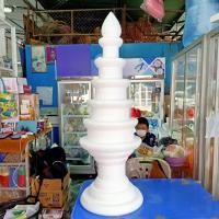 ราคา โฟมบายศรี 5ชั้น สูง41นิ้ว ฐาน16นิ้ว มีพุ่มยอด โฟมพานพุ่ม โฟมทำบายศรี โฟมทำพาน โฟมพุ่ม โฟมวงกลม โฟมแผ่น โฟมบายศรี (7878645146)