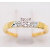 ราคา Happy Jewelry แหวนเพชรของแท้ แหวนเพชรกระจุก รวมกันดูเป็นแหวนชู ดูวิบวับ มีบ่าข้าง สวยงาม ทองแท้ 9k 37 5 ขายได้ จำนำได้ ME646 (16911709896)