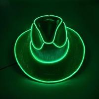 ราคา Glowing Decor Supplies Luminous Cowboy hat LED Pearlescent Cowboy Cap Fashion Neon Light Hat For Party (20057744804)