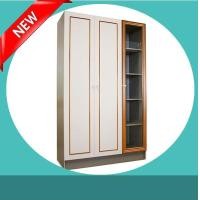 ราคา ตู้เสื้อผ้า 120cm 3 ประตู ชั้นโชว์ ประตูกระจกใส รุ่นสูง2เมตร หน้าบาน pink gold (15274520650)