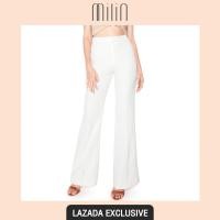 ราคา EXCLUSIVE MILIN Center seam high waist flare leg pants กางเกงขาบาน เอวสูง ดีเทลตะเข็บตรงกลาง Heights Pants สีเขียวมิ้นท์ สีขาว Mint Green White (7485021479)