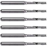 ราคา 6X 2mm x 15mm Carbide Single Flute Spiral End Mill CNC Router Bit (15684221972)