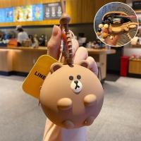 ราคา พวงกุญแจรถยนต์ลายหมีบราวน์ไลน์เฟรนด์บราวน์คอนนี่กระต่ายของแท้กระเป๋าใส่เหรียญและกุญแจเก็บหูฟังน่ารัก (20504337534)