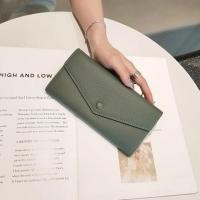 ราคา Smart King New Cowhide Long Wallet For Women Large Capacity Wallets Genuine Cow Leather Purses Envelope Slim Clutch Phone Purse (15432359071)