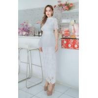 ราคา พร้อมส่ง JISOO S 4XL 2 dress เดรส เดรสยาว เดรสสีชมพู เดรสสีขาว เดรสสีฟ้า แม็กซี่เดรส เดรสสาวอวบแต่งผ้าแก้วระบายตรงเอว เดรสผ้าลูกไม้ฉลุทั้งตัว ใส่ไปทะเล ใส่ไปงานแต่ง (19275246618)