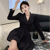 ราคา St Mandys Free Shipping พร้อมส่ง มินิเดรสแขนยาว สไตล์เกาหลี คอปก เดรสสั้น เดรสเชิ้ต น่ารักมาก เดรสสีขาว (20250341482)