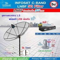 ราคา THAISAT C BAND 1 5M ขาตรงตัวM กล่อง PSI S2X HD LNB 5G infosat รุ่น CG 1 แถมสายRG6ตามชุด (6630304396)