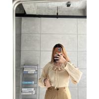 ราคา เสื้อคลุมไหมพรม แขนยาวไหมพรมเกาะอกแต่งผูกโบว์ เสื้อคลุมเกาะไหล่ แขนบอลลูนเซตละ280บาท (17969539484)