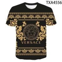 ราคา เสื้อยืดแขนสั้นผู้ชาย2021เสื้อยืดฤดูร้อนใหม่ Versace เสื้อยืดแฟชั่น Streetwear ผู้ชายผู้หญิง3D เสื้อยืดพิมพ์ลายเสื้อสุดเท่ (14543880476)