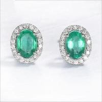 ราคา Dfdfdfclassic ต่างหูมรกตแท้ขนาด4X6mm มรกตธรรมชาติต่างหูเม็ด4มิติเงินแท้ของขวัญ925แท้ของขวัญชั้นสูงต่างหู BirthstoneStud (20764624167)