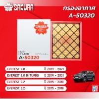 ราคา กรองอากาศ FORD ฟอร์ด EVEREST เอเวอเรสต์ เครื่องยนต์ 2 0 2 0 BI TURBO 2 2 3 2 ปี 2015 2021 ยี่ห้อ ซากุระ A 50320 (10386079964)