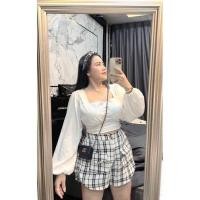 ราคา เสื้อคอเหลี่ยมแขนยาว สาวอวบ (19087945744)