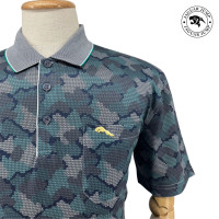 ราคา Jaguar เสื้อยืดโปโล ผู้ชาย แขนสั้น ผ้าพิมพ์ลายทหาร มีกระเป๋า JAY 1446 GE (20680811641)