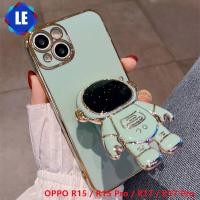 ราคา กรณีโทรศัพท์สำหรับ OPPO R15 R15 Pro R17 R17 Pro หรูหราไฟฟ้านักบินอวกาศ Soft TPU ปลอก พับที่วางโทรศัพท์ (15877393605)