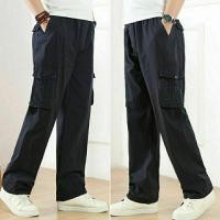 ราคา Cargo pants กางเกงทำงาน กางเกงลำลองผ้าฝ้าย Multi Pocket สำหรับผู้ชาย กางเกงขายาวของผู้ชาย ระบายอากาศ (19986910731)