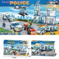 ราคา Pete Wallace Compatible with lego city series boys assembled building blocks present outbreak ambulance hospital building headquarters (19792123848)
