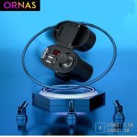 ราคา จัดส่งจากกรุงเทพฯ อะแดปเตอร์รถจักรยานยนต์ ที่ชาร์จกันน้ำสำหรับมอเตอร์ไซค์ จอแสดงผลโวลต์มิเตอร์ รถจักรยานยนต์เบาชาร์จ USB กับชาร์จไฟในรถ DC12V 24V เนียมกันน้ำพร้อมไฟ LED ดิจิตอลโวลต์มิเตอร์สำหรับรถยนต 