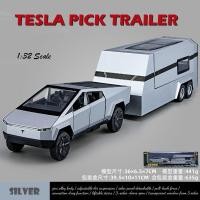 ราคา MagicT 1 24 Scale Tesla รถกระบะรถพ่วงสังกะสีโมเดลรถอัลลอย W Light Sound ดึงกลับผลของเล่นดายคาสต์ของขวัญคอลเลกชันตกแต่งสำหรับชาย (17291204005)