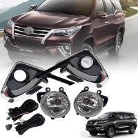 ราคา ไฟตัดหมอก ไฟสปอร์ตไลท์ รุ่น โตโยต้า ฟอร์จูนเนอร์ TOYOTA FORTUNER ปี 2016 2018 พร้อมครอบ สีดำ ขอบโครเมี่ยม และชุดสายไฟ 1 ชุด (5461198283)