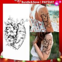 ราคา สติกเกอร์รอยสักชั่วคราวกันน้ำติดทนนาน15วันลายดอกไม้หมาป่าปลอมที่แขนสติกเกอร์รอยสัก (21170458515)