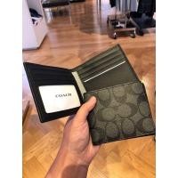 ราคา กระเป๋าสตางค์ชาย COACH Double BILLFOLD WALLET IN SIGNATURE CANVAS แบบมีไส้และแบบไม่มีไส้ (19421662997)