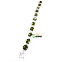 ราคา สร้อยข้อมือเขียวส่อง สร้อยข้อมือเงินแท้ พลอยเขียวส่อง cz YTG 8665 (17537819843)