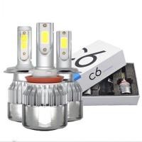 ราคา ไฟหน้าLED 1คู่ รุ่นC6ขั้วH1 H3 H4 H7 H8 H9 H11 9005 HB3 9006 HB4 36w 9V 36V 3600LM C6 6000K แสงสีขาว (19270243462)