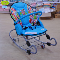 ราคา First feels เฟริสท์ฟิวส์ เปลโยกเด็กขนาดใหญ่ขาสปริง FF 482 ลายจุดกลมเล็ก สีฟ้า (2245028824)