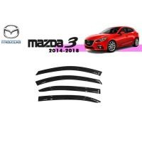 ราคา กันสาด คิ้วกันสาด Mazda3 2014 2015 2016 2017 2018 สีดำ ใส่ได้ทั้งรุ่น4ประตู และ 5ประตู (1686644348)