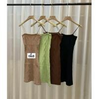 ราคา Sitaypshop เดรสไหมพรม เดรสสายเดี่ยวไหมพรม ลายถัก (19447996738)