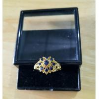 ราคา แหวนทับทิมตัวเรือนทองเหลือง งานไทยโบราณ แหวนทองเหลืองแบบโบราณประดับพลอยหลากสีตามวันเกิด BR 19 (16522392391)