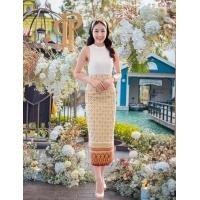 ราคา กระโปรงลายไทยประยุกต์ กระโปรงสำเร็จรูป กระโปรง กระโปรงผ้าไทย ผ้าถุงสำเร็จ ผ้าถุงทบหน้า ผ้าถุงไทย ไปวัด ไปทำบุญ (19225455928)
