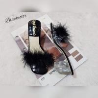 ราคา รองเท้าขนนกส้นแก้ว สูง 2 7 นิ้ว (16435177348)