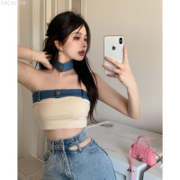 ราคา เสื้อกล้ามยีน เปิดไหล่ข้างเดียว เซ็กซี่ เปลือยหลัง ยอดนิยม Sk5707 (20720560027)